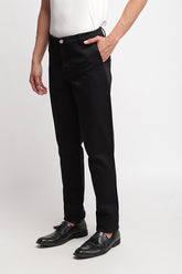 Black Stretch Printed Chino Trousers - SB1030 T-5